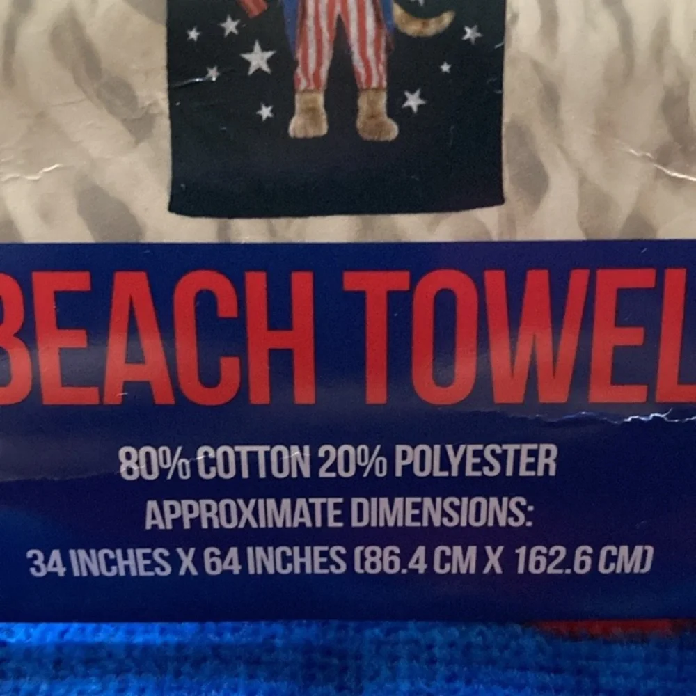 Patriotic Cat Beach Towels Lot of 2
